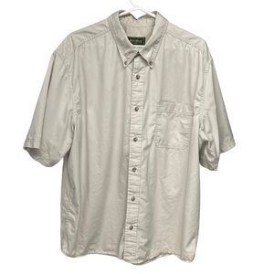 Eddie Bauer Shirt XL short sleeve light khaki